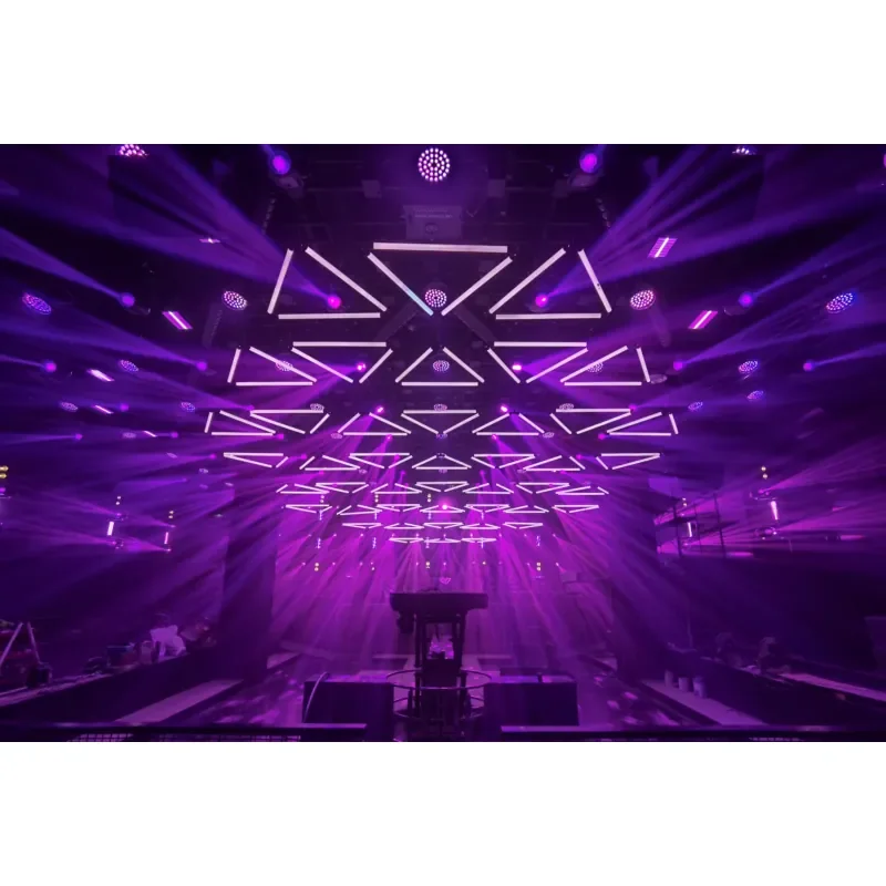 RGB 3in1 LED Triangle Kinetic Lifting Tube Light With 3 Bar Tubes Lamp Dynamic Control for DJ Nightclubs Events Lighting