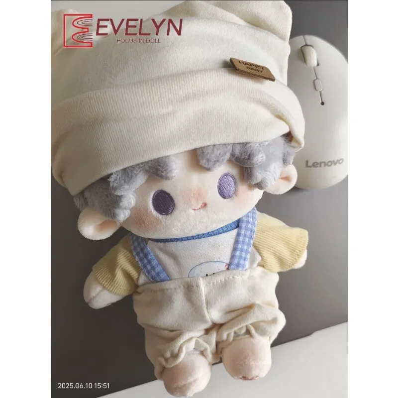 Evelyn 20cm Plush Toy Doll Clothes Hat Strap Pants Outfit Accessories Love and Deepspace Replaceable Clothes Birthday Gift