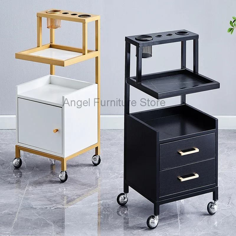 Storage Tattoo Salon Trolley Nail Tea Spaesthetician Makeup Salon Trolley Barber Carrello Portaoggetti Salon Furniture RR50ST