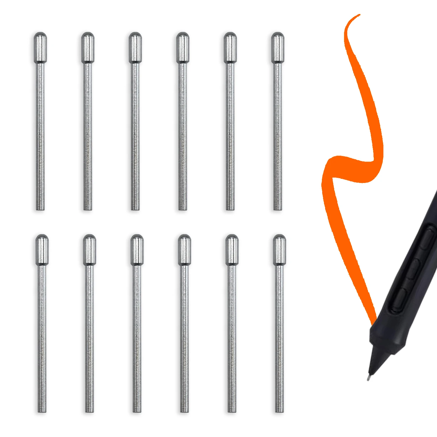 Metal Nibs Suitable for Wacom Movink DTH135/ 172 Digital Tablet PTK670 470 870 III Generation Metal Refill(Only Nibs)