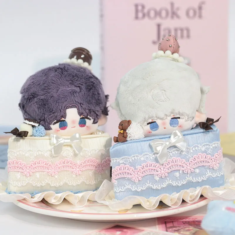 

10cm Plush Doll Clothes Handmade Sweet Cute Color Blocking Bow Lace Vintage Small Cake Casual Set For Doll Accessories Toy