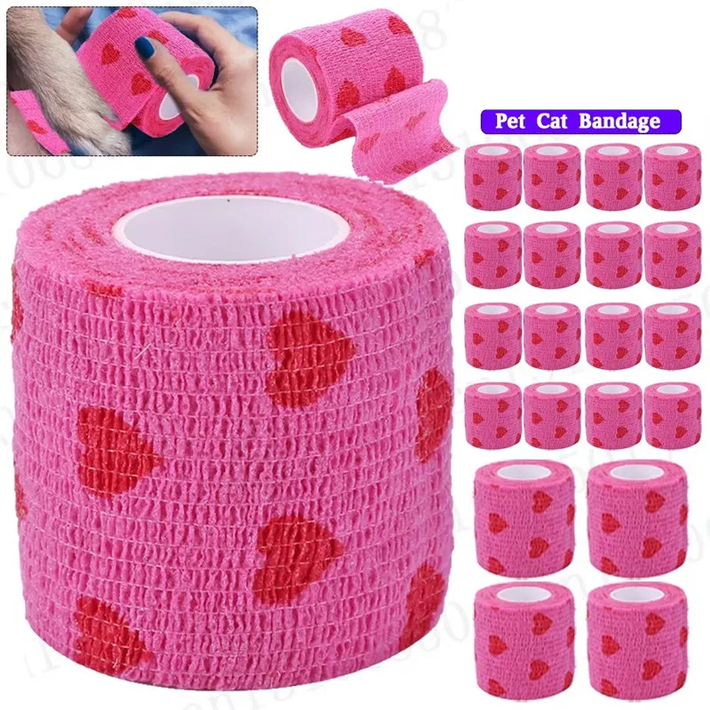 

1Pcs Self-adhesive Elastic Bandage for Pet Dog Cat Leg Cover Protector Strap Medical Bandage Non-woven Cohesive Bandage