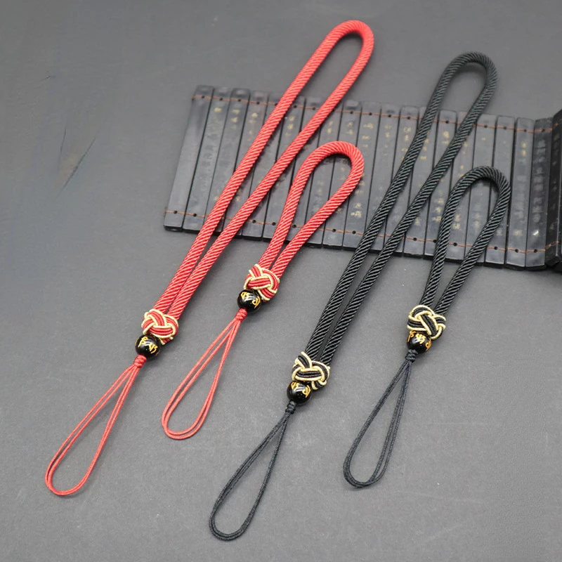 Handmade Phone Lanyard Dual Rope Anti-lost Anti-drop Keychain Wrist Sturdy Durable Strap Keycord Braided Bracelet Man For iPhone