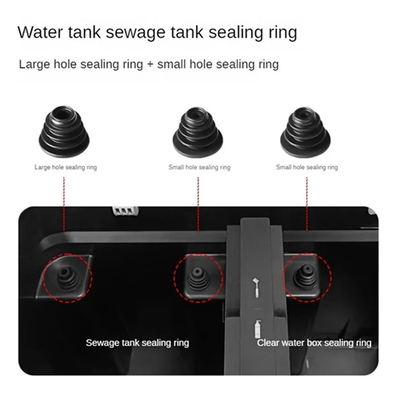 ABRG-1 Set For Ecovacs DEEBOT X1 T10 T20 N9+Series Vacuums Base Station Clean & Sewage Water Tank Rubber Plug Sealing Ring