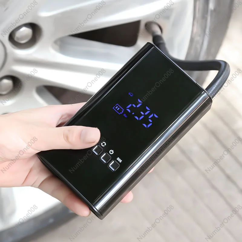 Car Air Pump Mini Portable Electric Vehicle Air Pump Car Intelligent Wireless Digital Display Tire Air Pump Cross