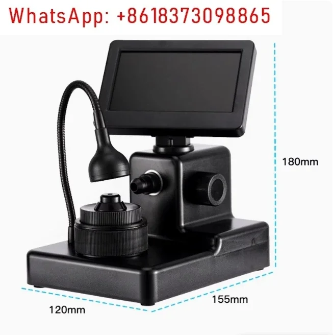 1000X Digital Diamond Girdle Viewer Microscope Camera Diamond Inscription Viewer with 4.3Inch LCD Screen Properties Observer