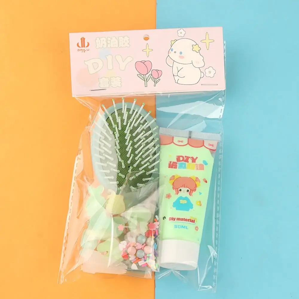 Handmade Simulation Cream Glue Comb Material Package Multicolour DIY Material Pack Set Cartoon DIY Kit Cartoon Air Cushion Comb