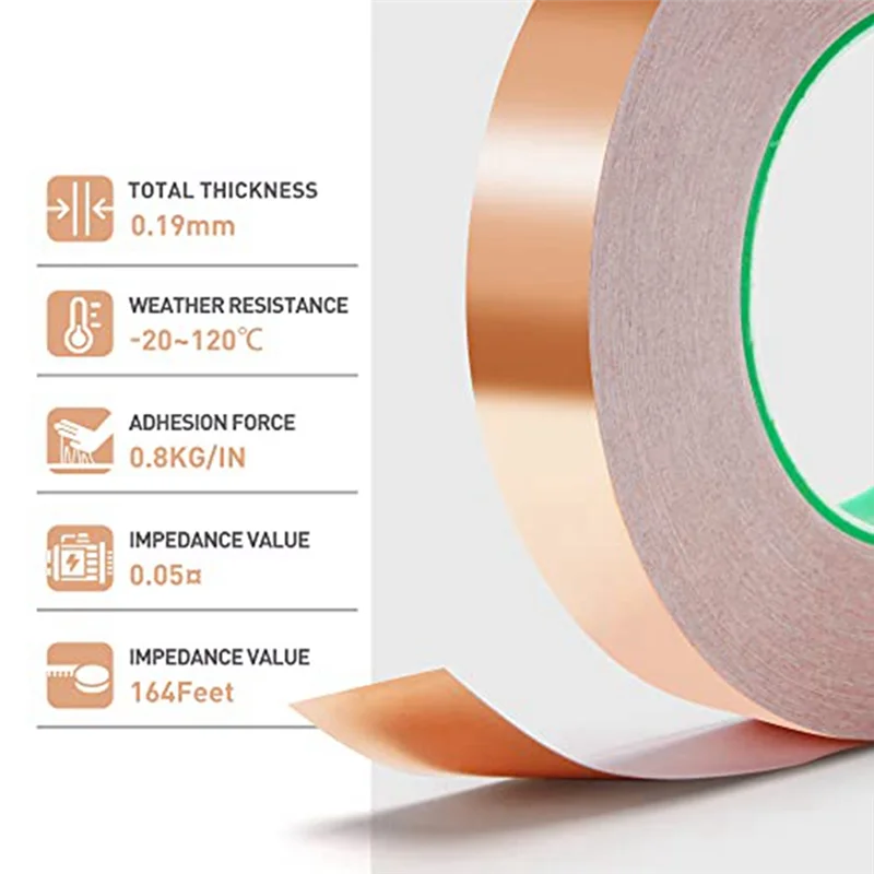 

Exquisite-1 PCS Copper Foil Tape 1 Inches X 164 Feet For EMI & Guitar Shielding, Arts & Crafts