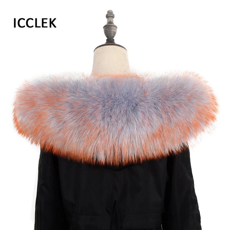 

Real Raccoon Fur Collar Women Large Size Fur Scarf Natural Fur Collar Real Fur Shawl Female Coat Hood Raccoon Collar Custom Made