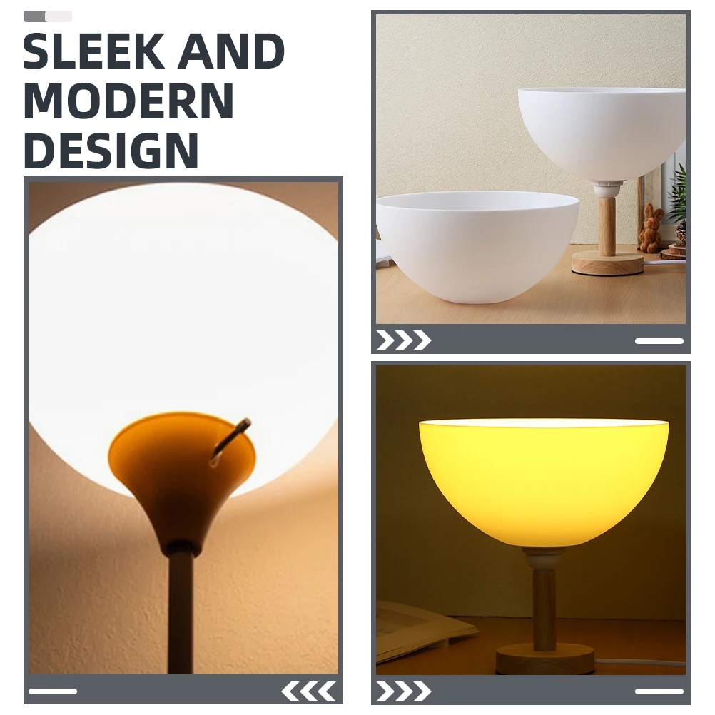 

4pcs Mushroom Lampshade Plastic Pendant Light Cover Replacement 42Mm Hole For Bulb Cage Hanging Lamp Ceiling Lighting
