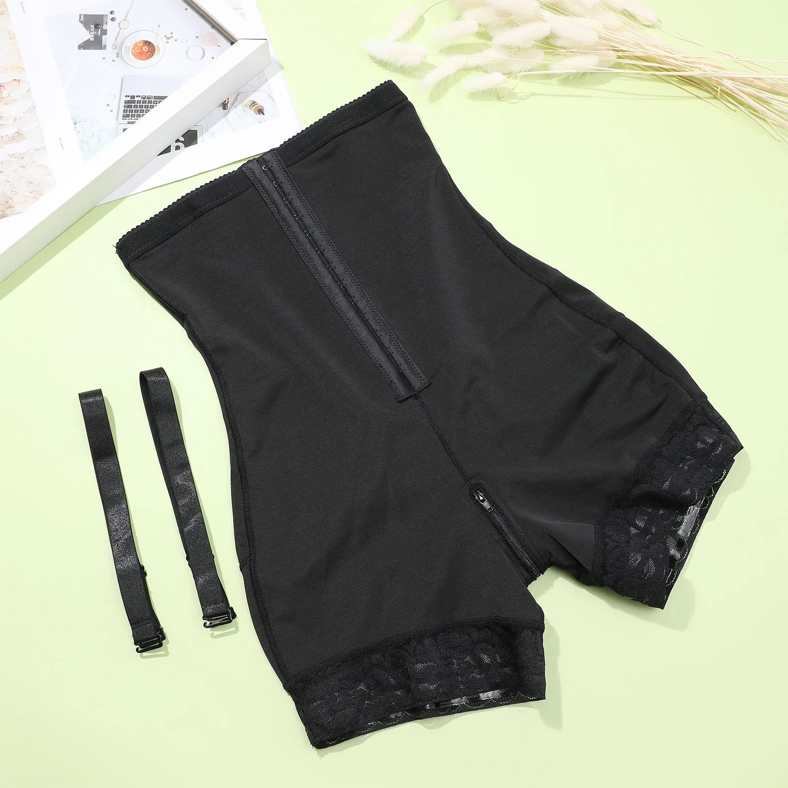 

Slimming Body Suits Women Tummy Control Shaping Bodysuit Breathable Materials Front Zipper Design Wardrobe Addition