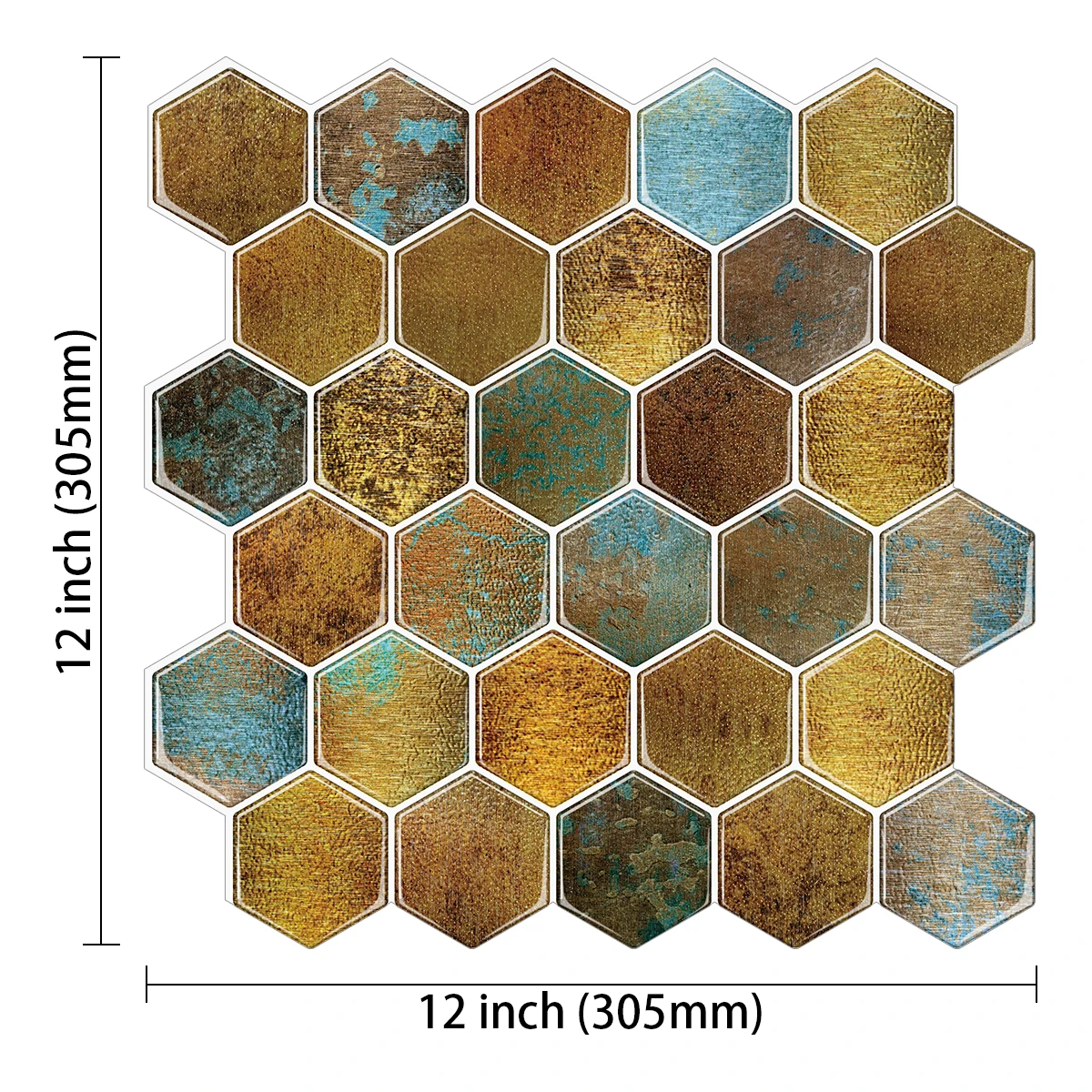 Big Size 12*12 Inch Self Adhesive Vinyl Wallpaper Peel and Stick White 3D Effect Tiles for Kitchen Waterproof Oil-proof Stickers