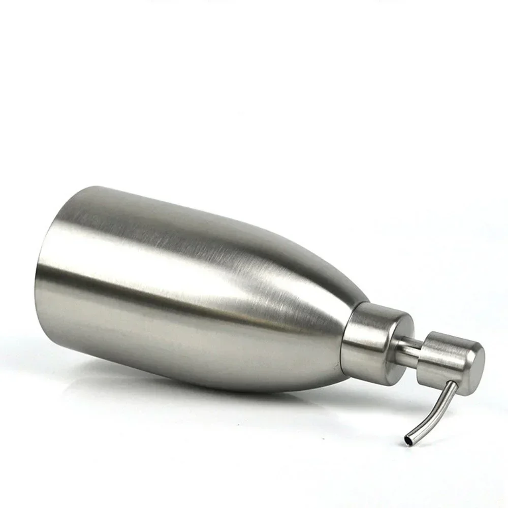 500ml High Quality Stainless Steel Polished Soap Dispenser Press Type Liquid Lotion Bottle Shampoo Container Bathroom Hardware