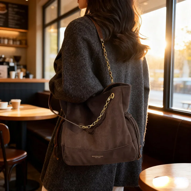 

2025 A/W Women's Vintage Underarm Bag, Genuine Leather Multi-way Shoulder Crossbody Purse, Minimalist Tote Bag for Work Commute