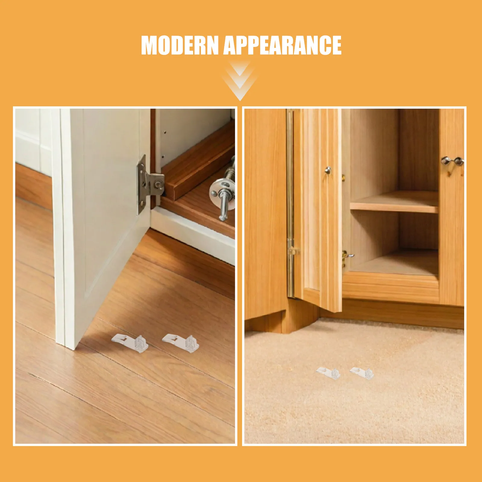20Pcs Cabinet Shelf Pegs Plastic Locking Support Transparent Curved Shelf Holders for Kitchen Cabinets Bookcases Storage Pegs