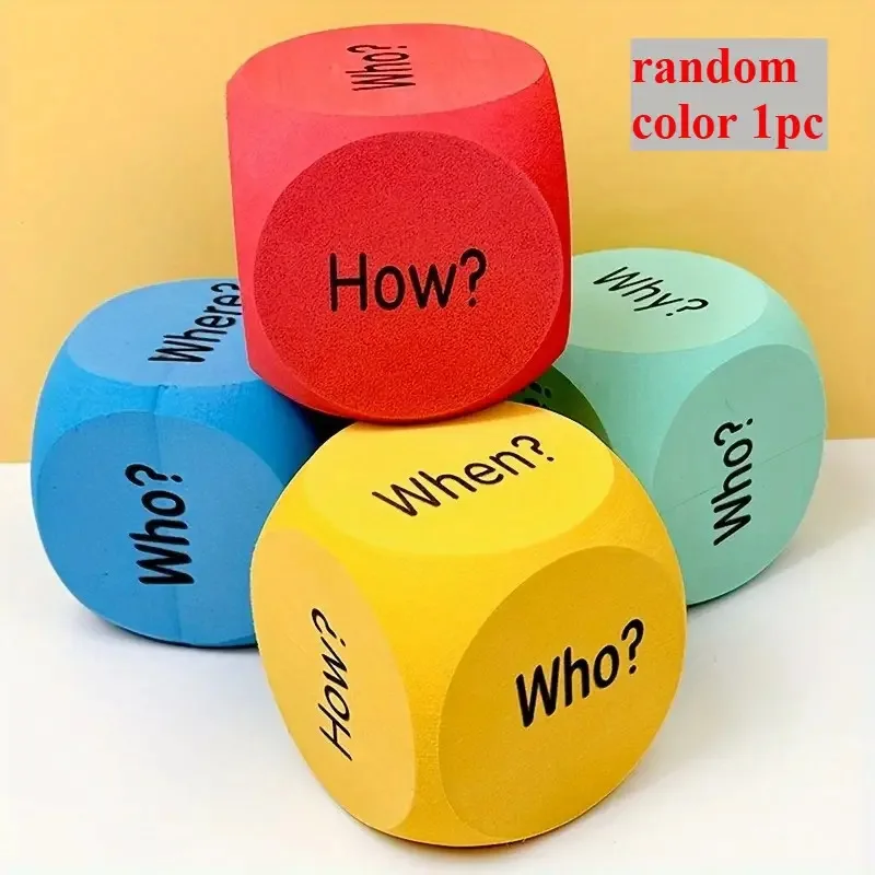 1/4PCS10CM round EVA grinding foam dice DIY creative straight character eva foam dice toys stress relief toys squeeze Squishy