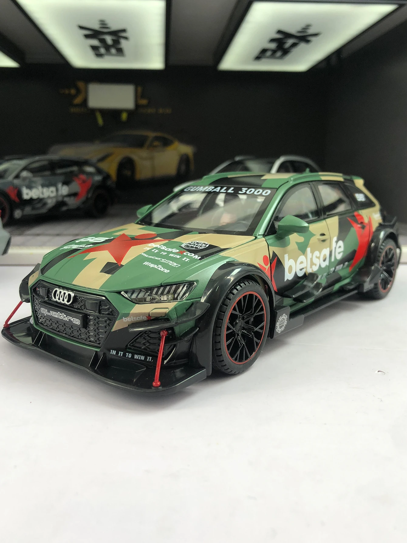 1:24 simulatie zinklegering RS6 modelauto, statisch ornament, metalen verzamelcadeauauto