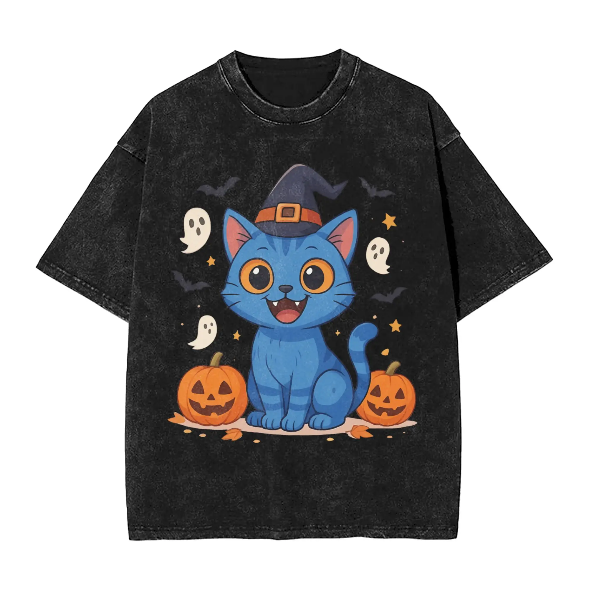 

Novelty Halloween Kpop Demon Hunter Halloween Spooky Derpy Tiger T-Shirt Men Round Neck Cotton T Shirt Short Sleeve Tee Shirt