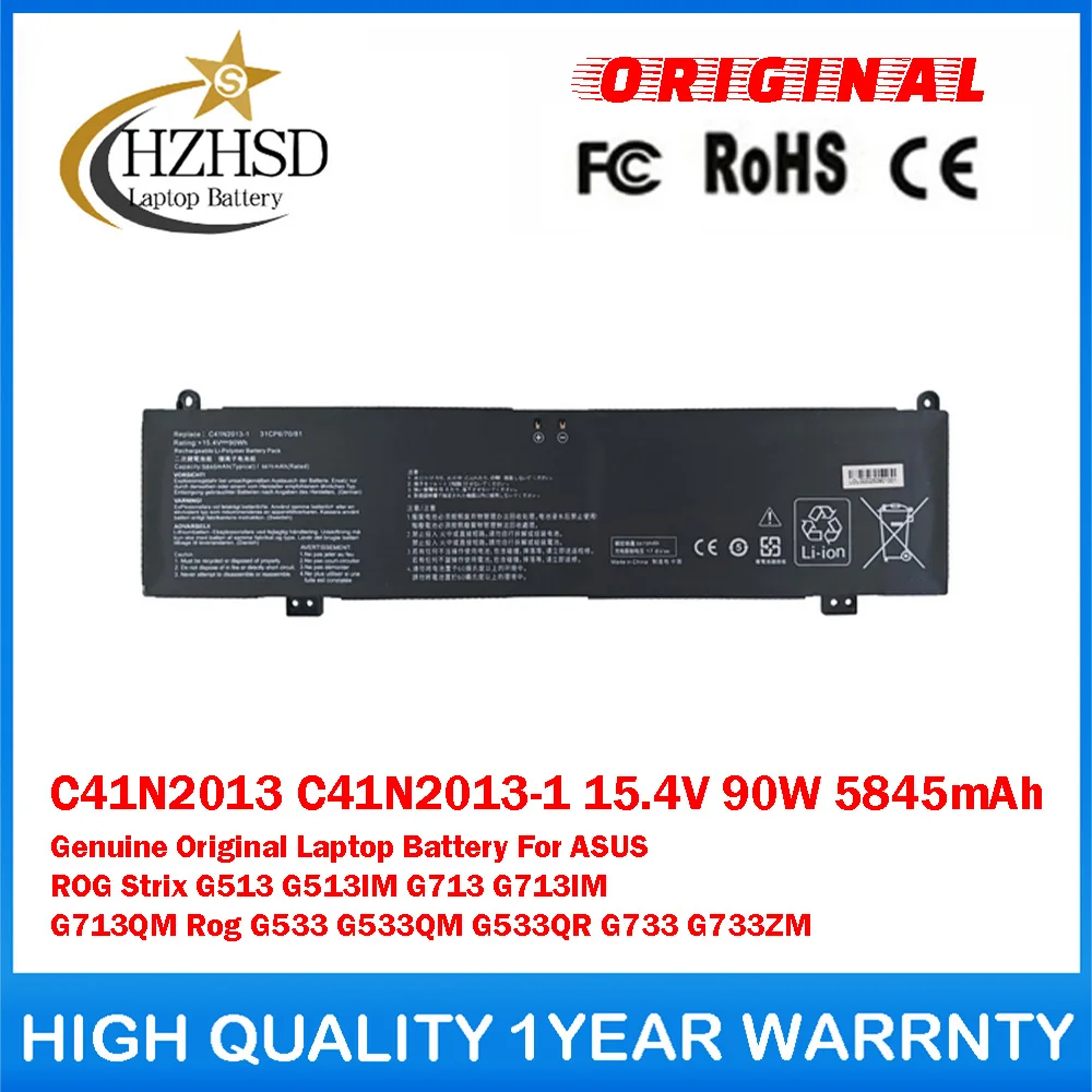 

C41N2013 C41N2013-1 15.4V 90W 5845mAh Genuine Original Laptop Battery For ASUS ROG Strix G513 G513IM G713 G713IM G713QM Rog G533