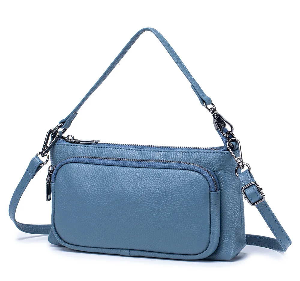 

Women's Full-Grain Leather Crossbody Bag Lightweight Phone Sling Purse Rectangle Mini Shoulder Bag for Commute & Travel