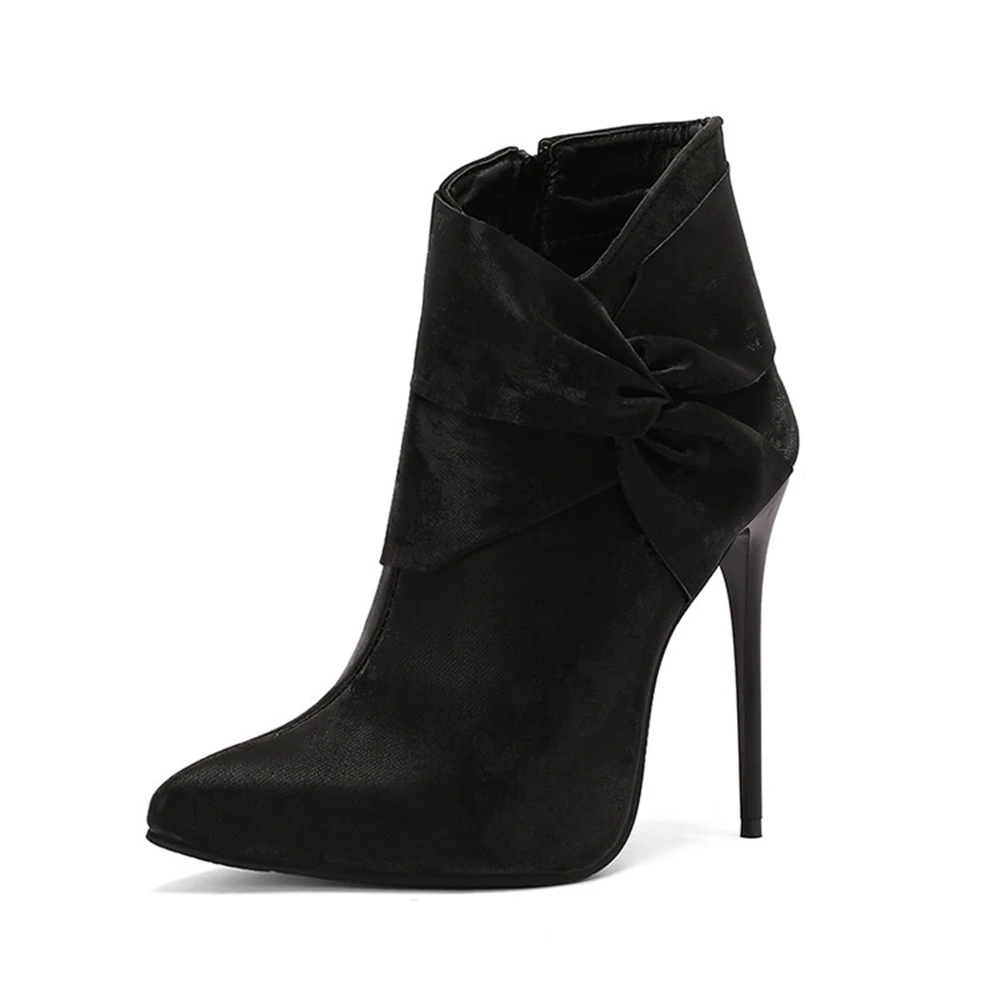 حذاء برقبة جذاب في الكاحل للنساء ، كعب عالي جدًا ، 12 حذاء برقبة سحاب ، حذاء قصير لحفلات الزفاف ، حذاء قوطي صنم ، أكبر مقاس 47 48 #1