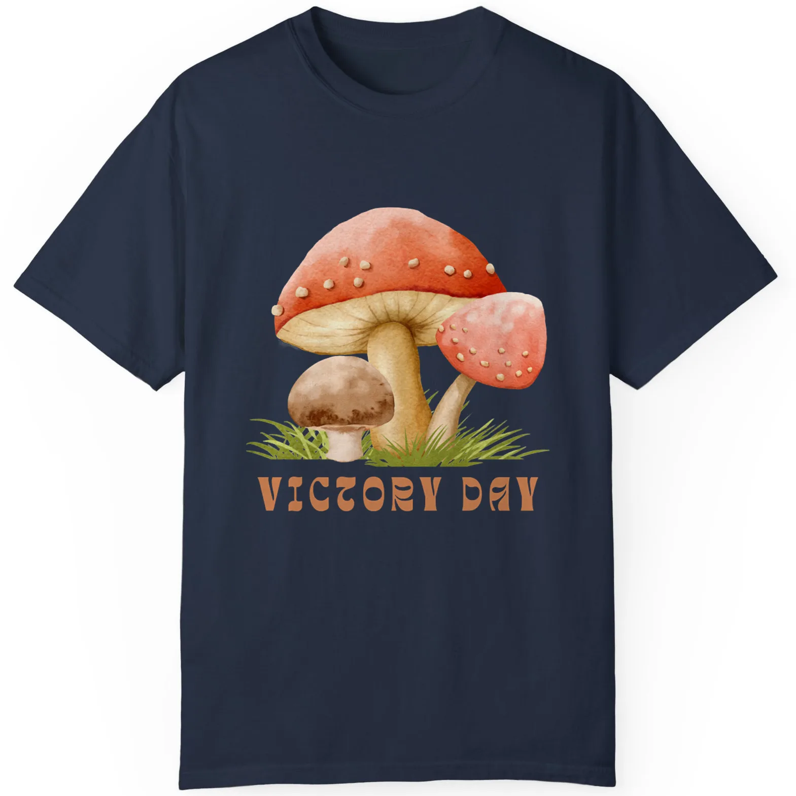 

Best Gift Victory Day Mens And Ladies T-Shirt Mushrooms on Grass