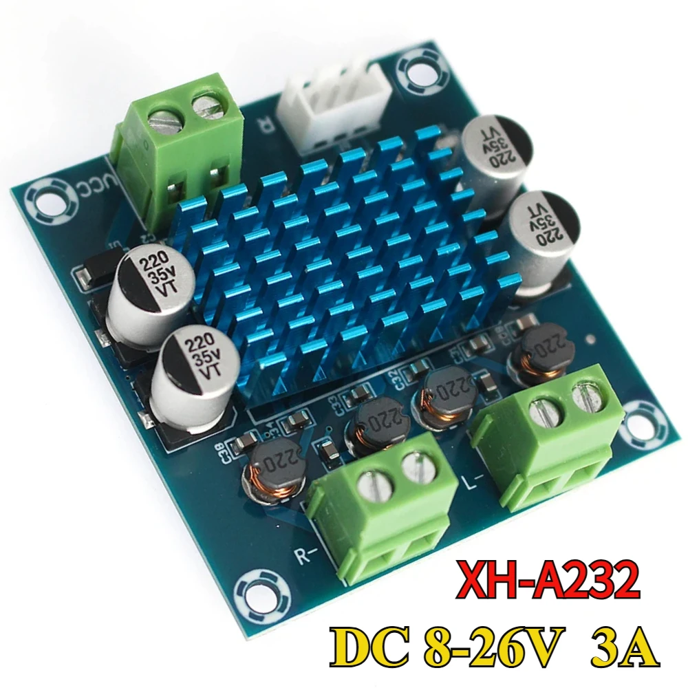 1pcs DC8-26V TPA3110 XH-A232 30W+30W 2.0 Channel Digital Stereo Audio Power Amplifier Board 30W*2 30Wx2