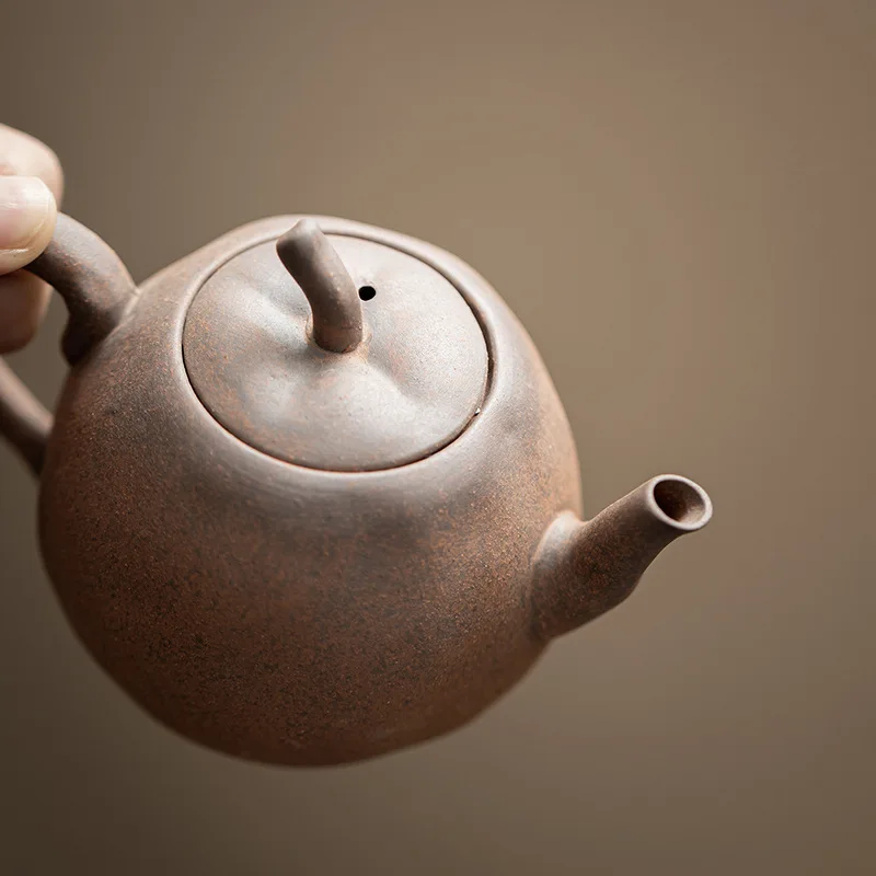 Old Rock Clay Coarse Pottery Retro Heatproof Teapot Creative Household Kung Fu Teaware Perfect Gift For Tea Lovers