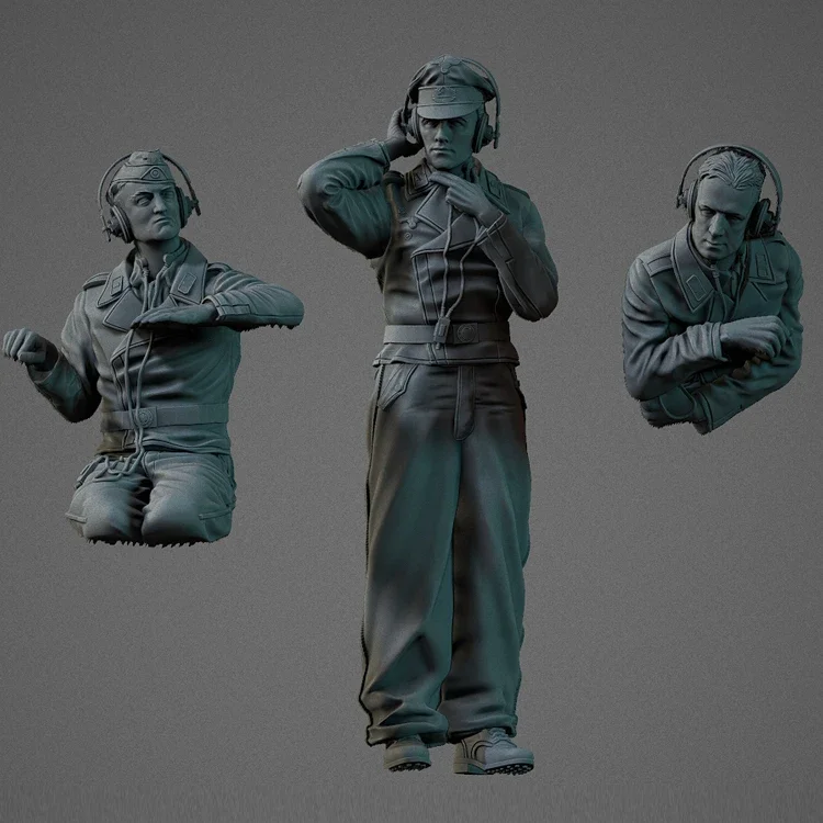 

Фигурка модели из смолы 1/35, 3 фигурки, комплект в разобранном и неокрашенном виде