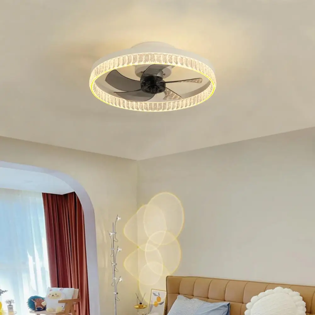 Ventilatore da soffitto con luci, ventilatore da soffitto da 20" con telecomando, ventilatore da soffitto moderno da incasso, ventilatore rotondo per camera da letto, soggiorno