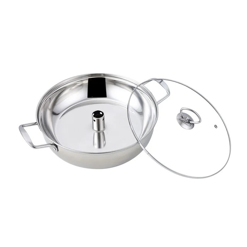 

Sauna pot Stainless steel seafood steam pot 30CM gas induction cooker cooking dual-purpose pot steamer plate with hole