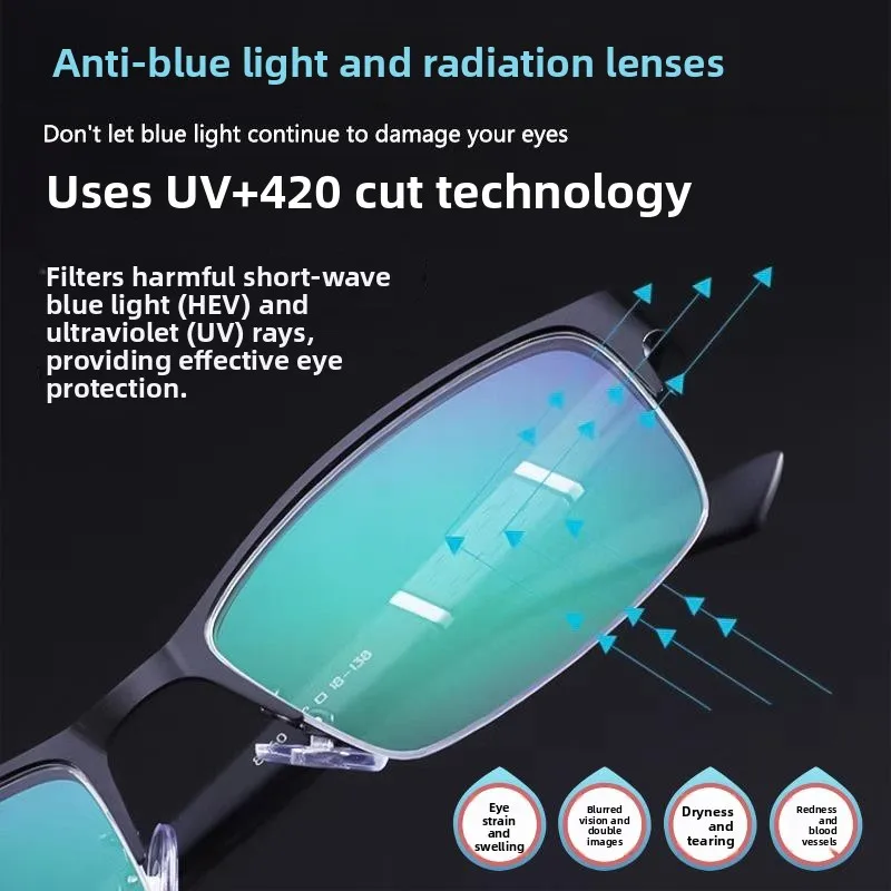 Men's Flat Lens Glasses No Prescription  Welding Protective Eyewear High Definition Blue Light Filter Radiation Prote...
