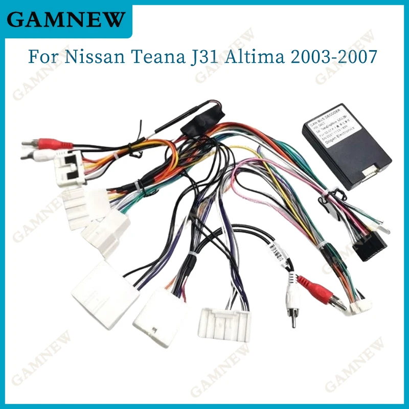 

Car Wiring Harness Adapter Canbus Box Decoder For Nissan Teana J31 Altima Cefiro 2003-2007 Android Radio Power Cable