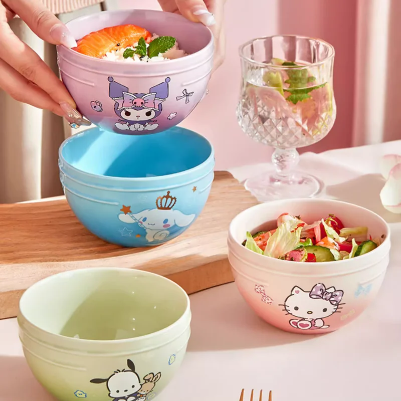 

Cartoon Cute Sanrio Ceramic Bowl Set Home Ceramic Bowl Housewarming Gift Birthday Gift