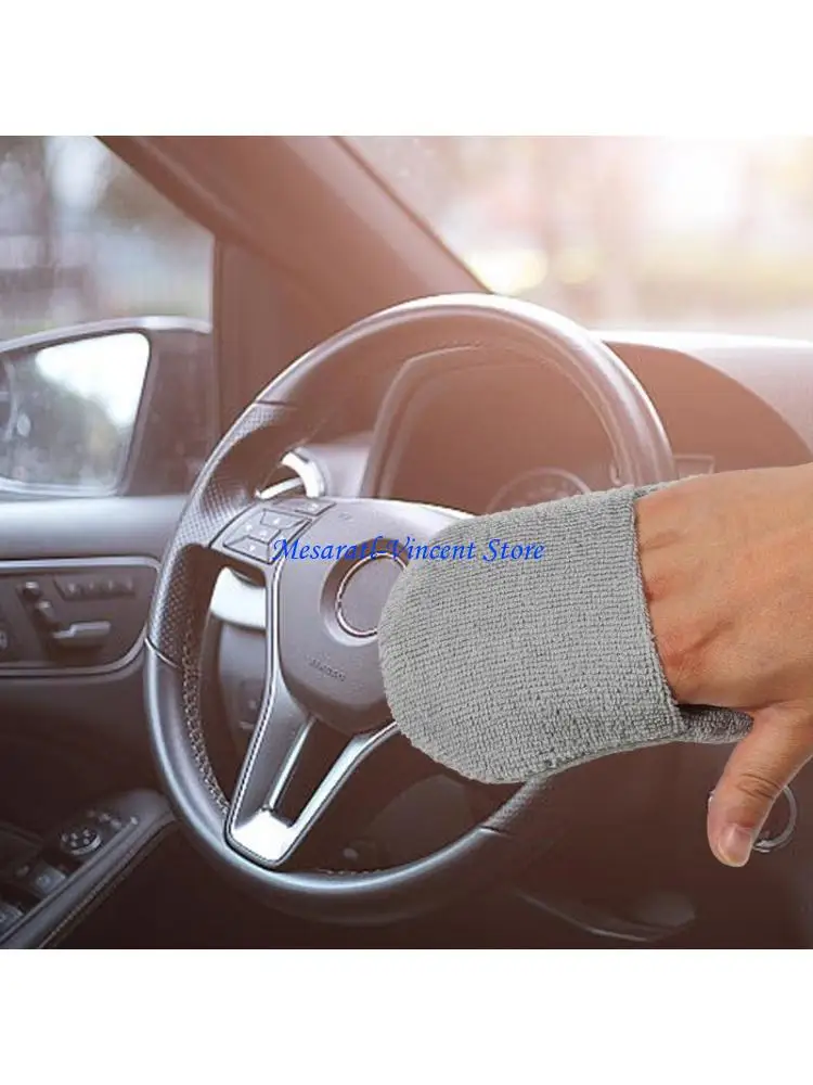 A70F U Soft Microfiber Car Detailing Polishing Wash Sponge Applicator Mitts Suitable for Easy Cleaning Long Lasting Use