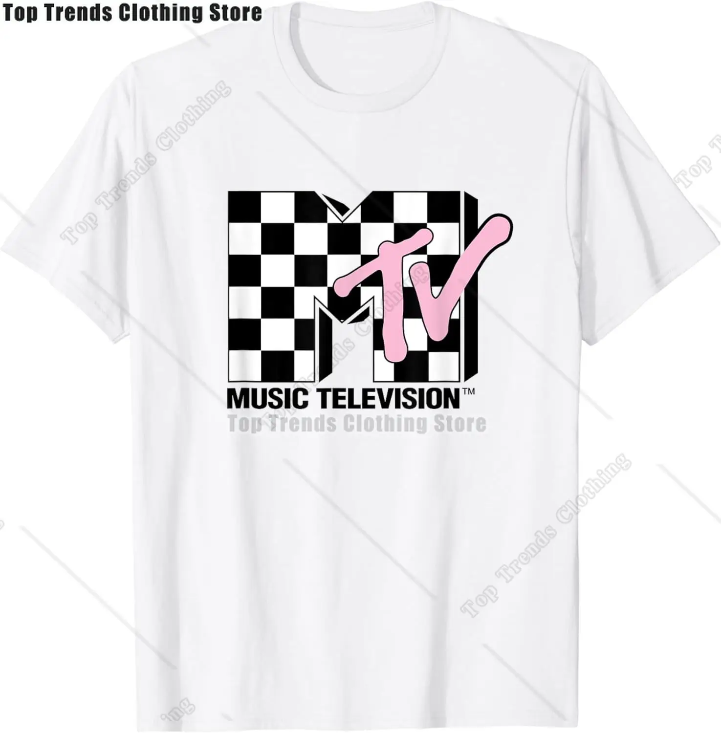 MTV Logo Vintage I Want My Boombox Graphic T-Shirt Retro Casual Cotton T-Shirt Pop Music Tv Culture Oversized Tops Men Clothing