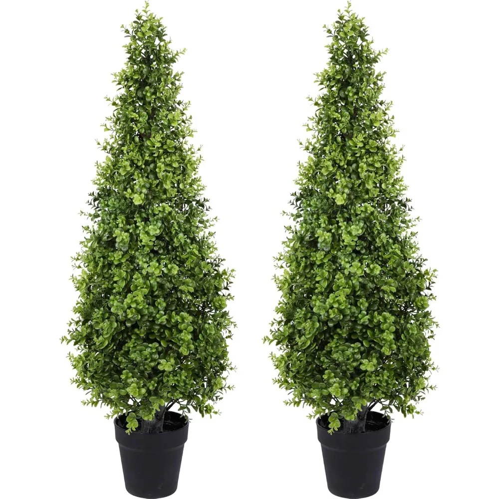 

3FT Artificial Boxwood Tree Home Garden Indoor and Outdoor Decoration Artificial Potted Plant