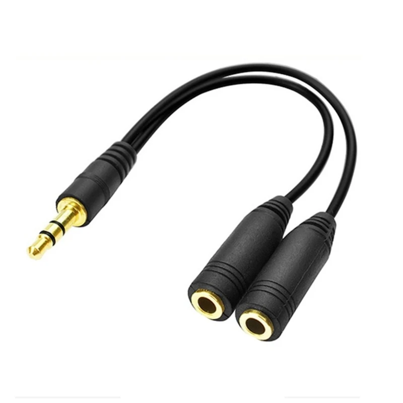 U55B High Performances Sound Splitter Cable Coppers Clad Steel Construction 3.5mm