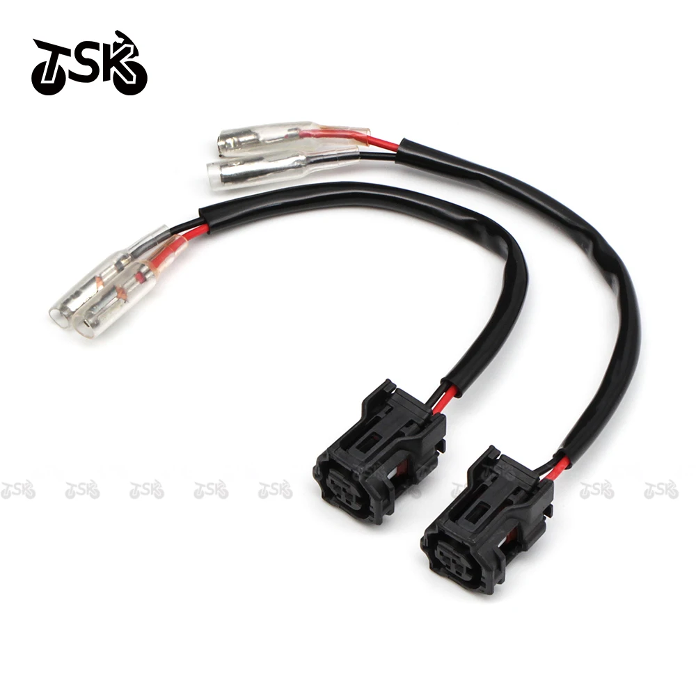 

For Yamaha MT10 Indicator Wiring Connector Harness 2 Pcs Motorcycle Type 2 Wire OEM Turn Signal Connectors Plug Adapters