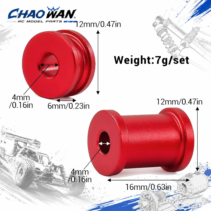 ARA320539 Aluminum Rear Support Standoff Universal ARRMA 1/7 6S