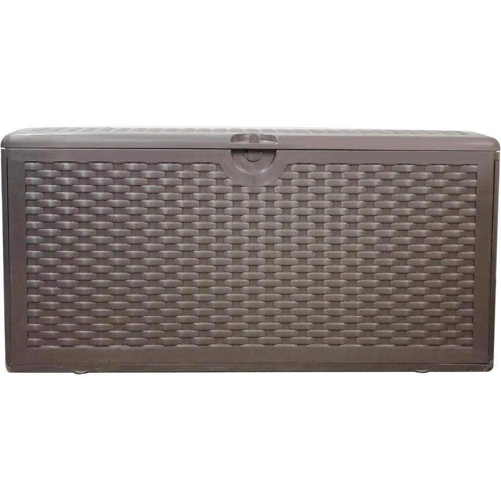 

80 Gallon Plus Lockable Resin Deck Box, Waterproof Outdoor Storage Box for Patio Furniture, Garden Tools, Pool Accessories, UV-R