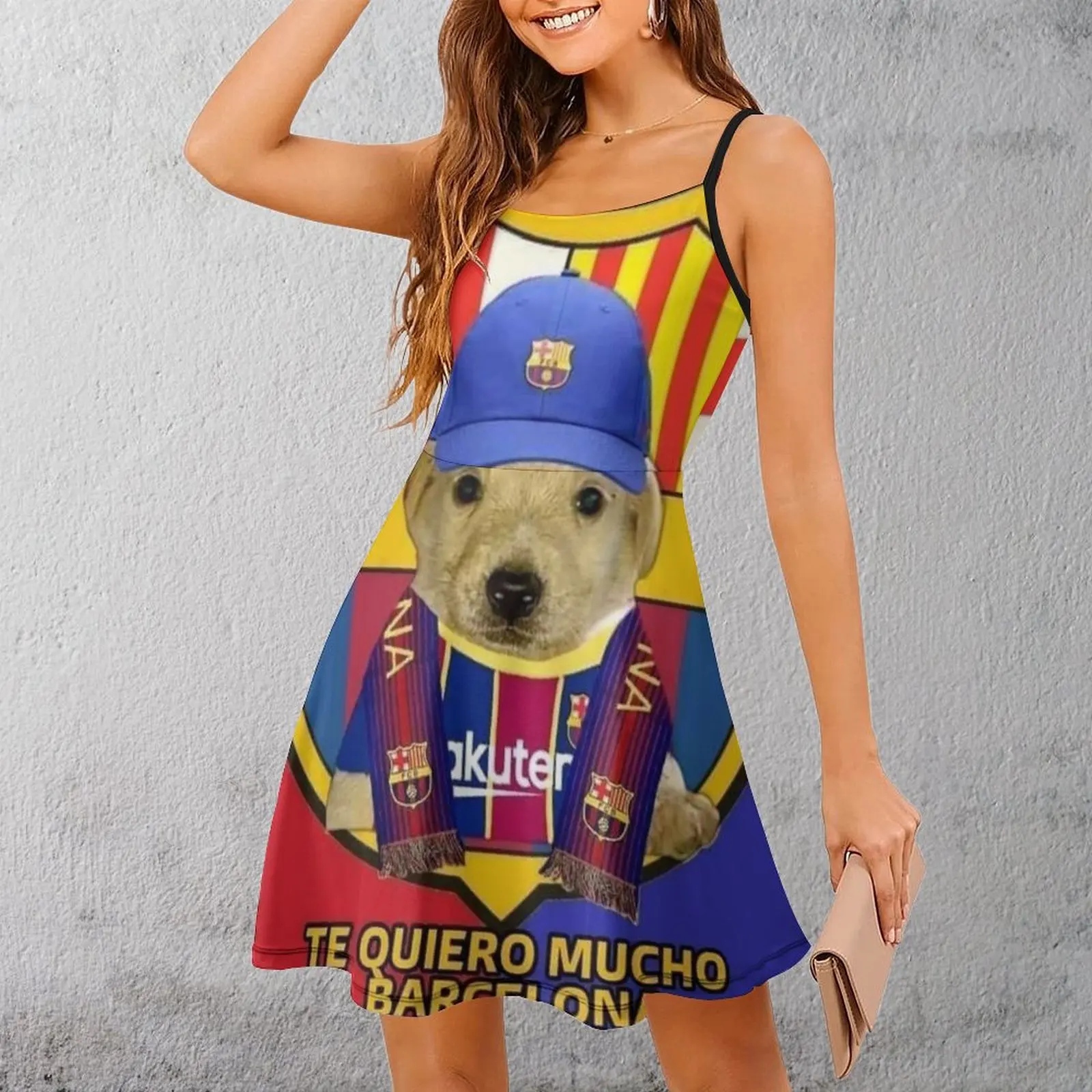 FC Barcelona Barça FCB Culers Barcelonistas (134) Vestido con tirantes para mujer Vestido informal con gráfico sexy para mujer Divertido Novedad Parties T