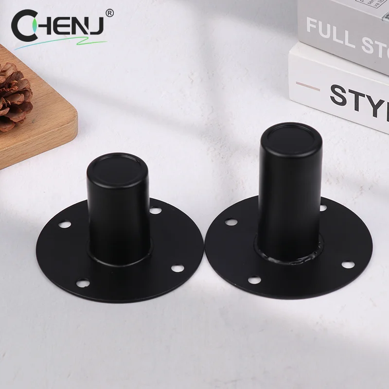 Speaker Cone Base Holder Iron Bottom Cabinet Pole Mount Base Vertical Speakers Ceiling Metal Holder Stand Bracket