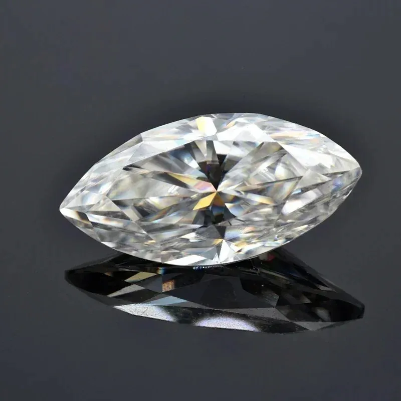 Moissanite Loose Stone Marquise Cut VVS1 D Color Pass Diamodn Tester Gemstone Beads for DIY Jewelry Making with Certificate
