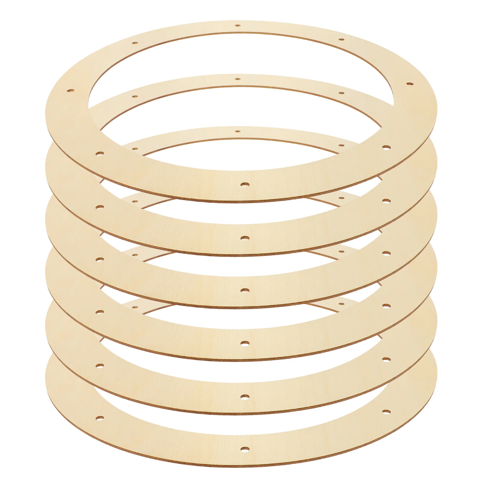 

6pcs Wooden Frame Unfinished Wood Making Supplies Diy Flower Garland Base For Craft Projects Rings Wreath Forms For Crafts Round