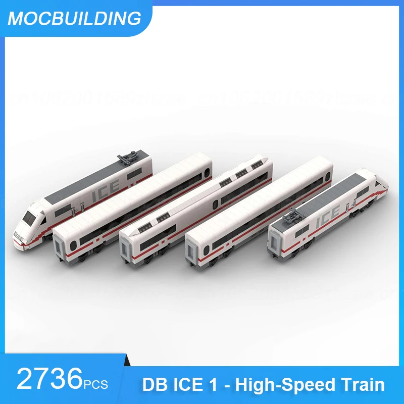 MOC Building Blocks DB ICE 1 - High-Speed Train Model DIY Assembled Bricks Transportation Educational Xmas Toys Gifts 2736PCS