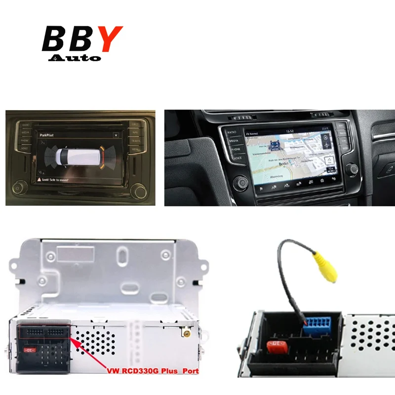 

PQ MQB MIB RCD330 Plus Кабель-адаптер камеры заднего вида для VW Golf VI Jetta 5 6 MK5 Golf MK6 Passat B6 Touran Tiguan