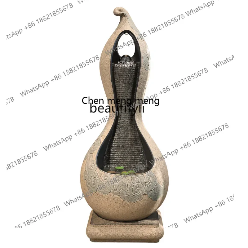 

cc182RВодное украшение от пола до потолка Новое украшение для гостиной в китайском стиле Офисное украшение Циркуляционная вода Пейзаж Фонтан