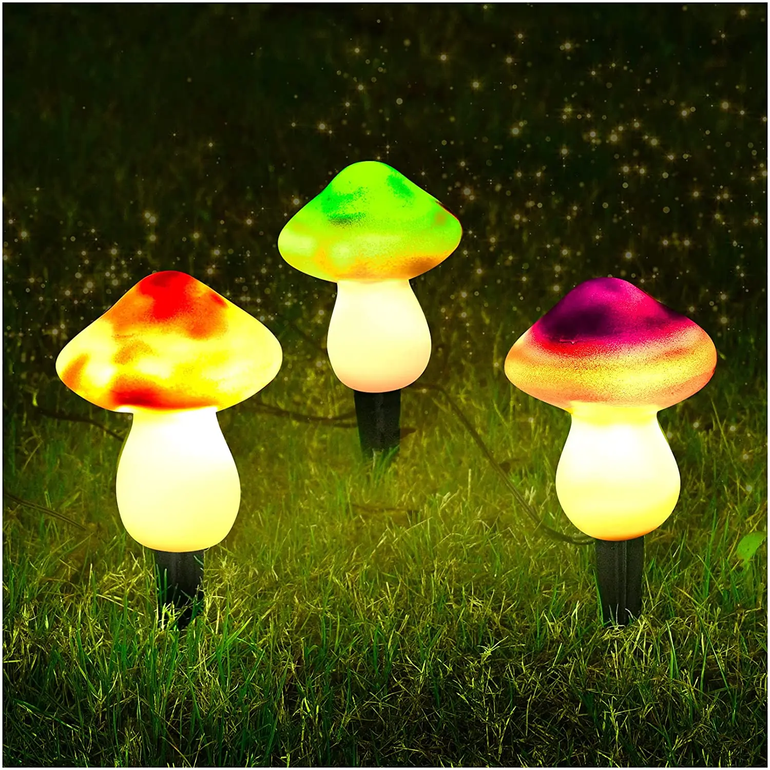 

Led Mushroom String Light Outdoor Solar Garden Lights Cute Shape Mushroom Lawn Lamp for Patio Courtyard Christmas Decoration