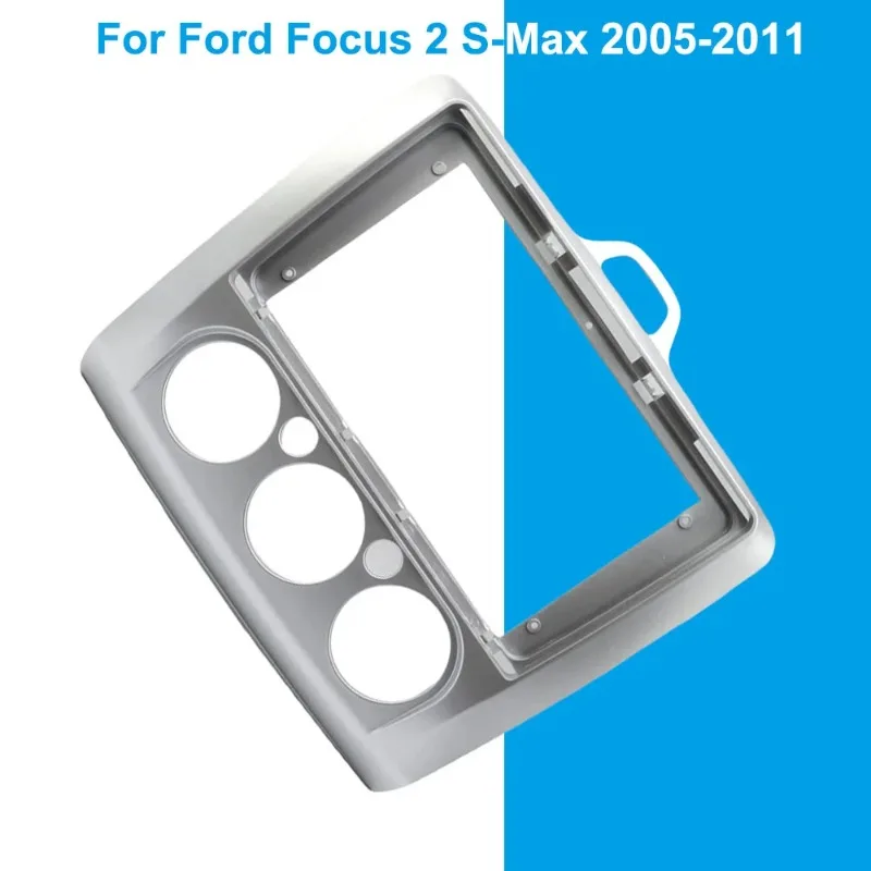 For Ford Focus 2 S-Max 2005-2011 2 Din Car Radio Fascia Frame DVD GPS Panel Dash Kit Installation Trim Bezel Fascias